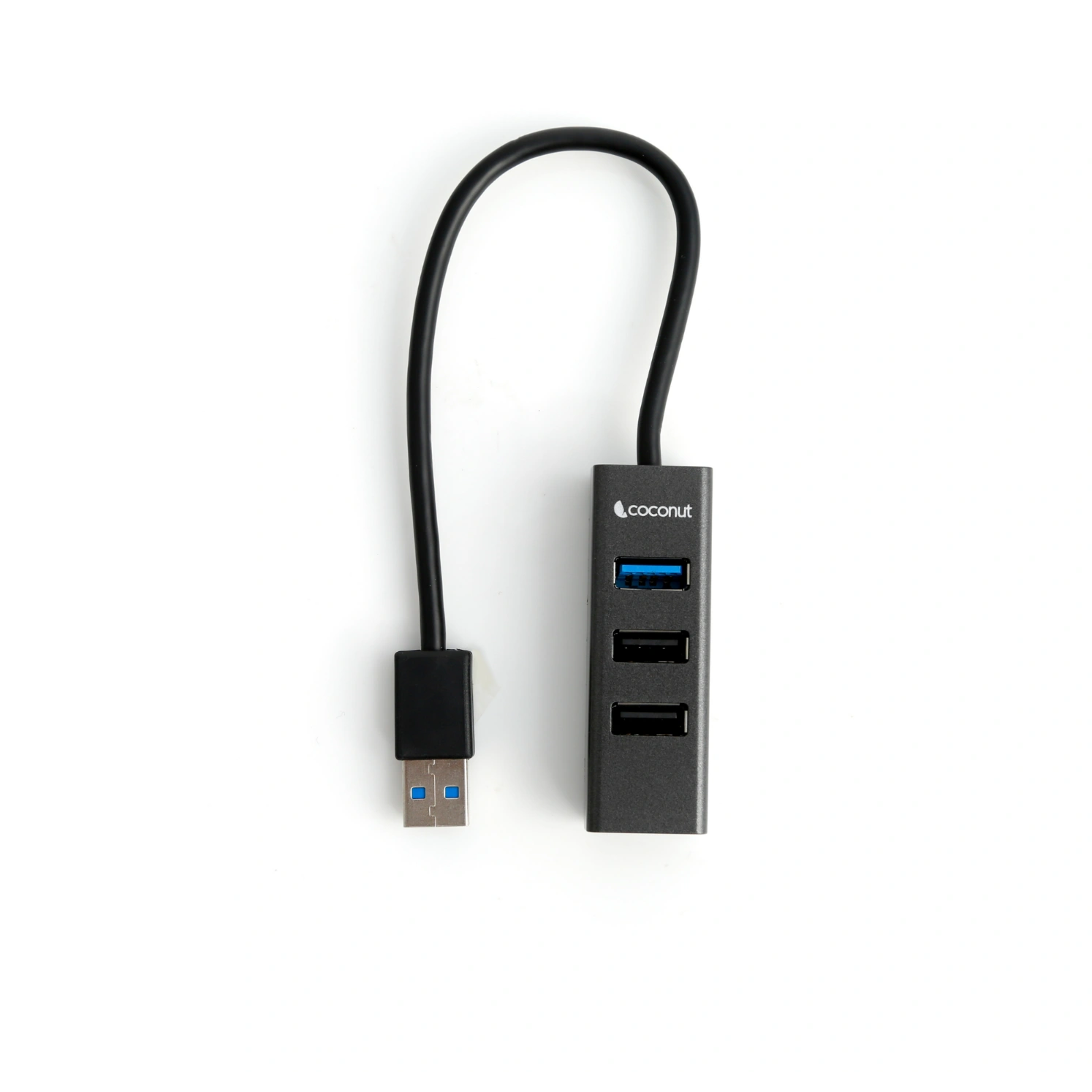 UH12 Mars 4-Port USB Hub, compact and sleek design, black